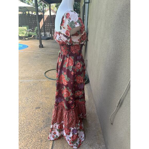 Wild Honey California Vintage Prairie Style Floral Maxi Dress Size 9 - Picture 4 of 6